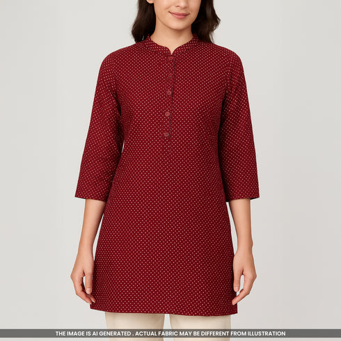 Polka Dot Print Pure Cotton Fabric-F3738